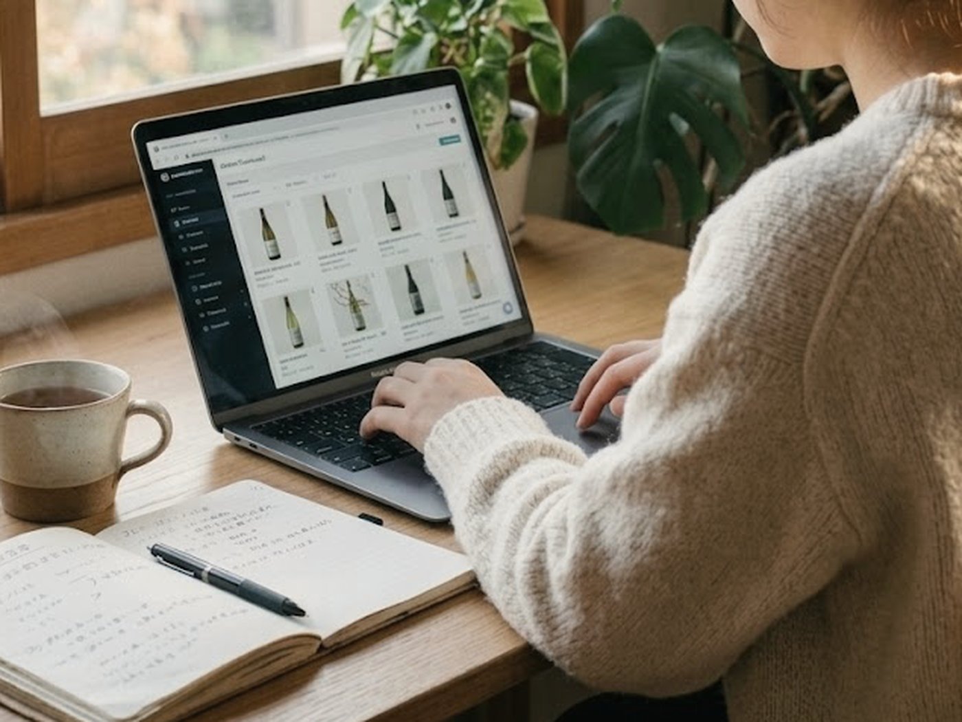ECサイトの商品情報を更新する様子
